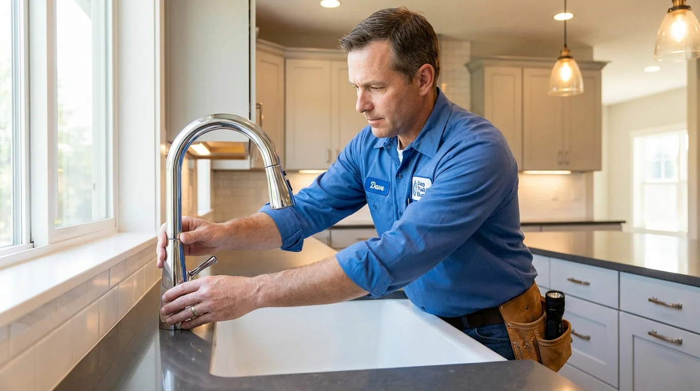 Kitchen faucet installation by Johns Plumbing LLC in Grinnell