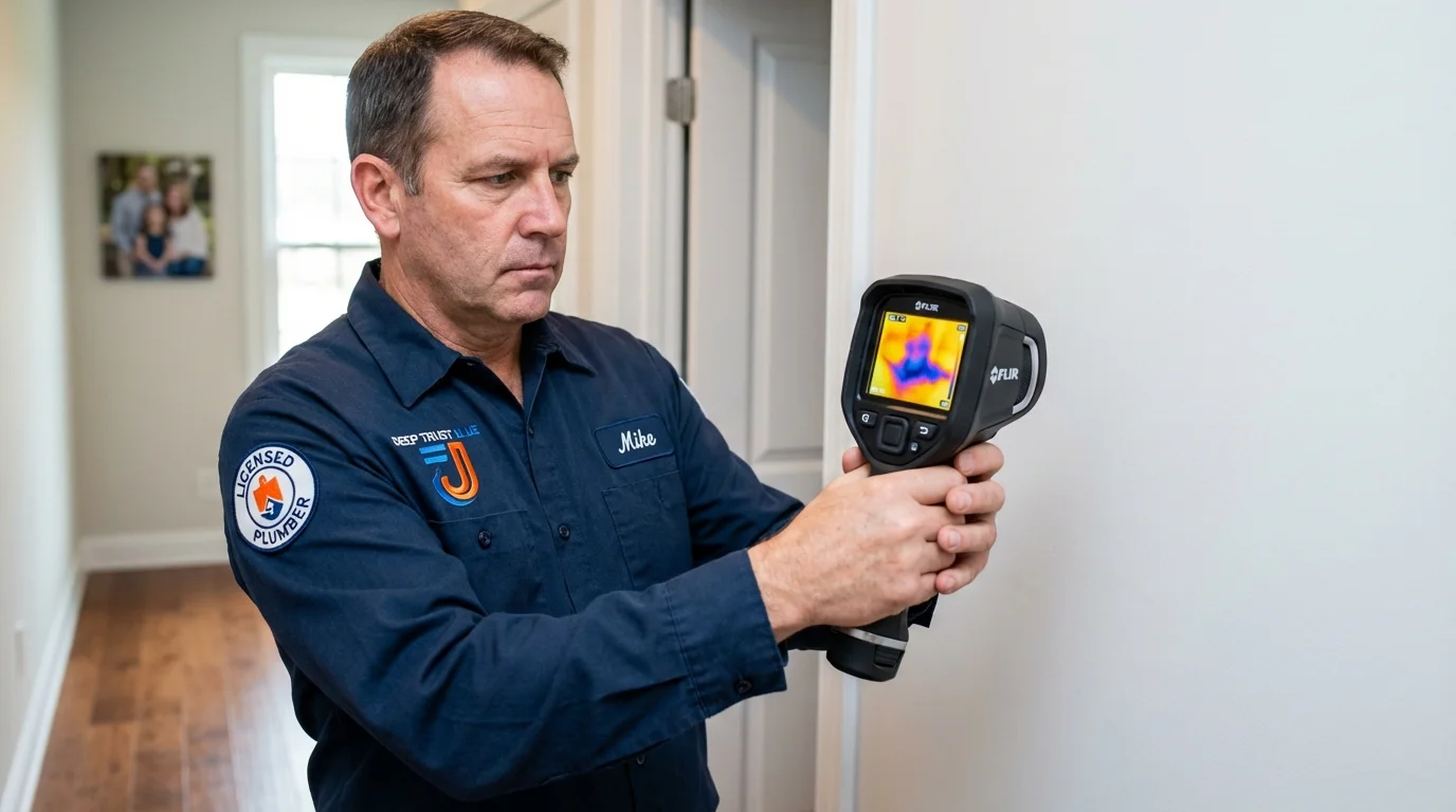 Thermal imaging leak detection by Johns Plumbing LLC in Grinnell
